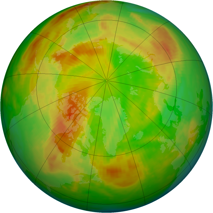 Arctic ozone map for 25 May 1983